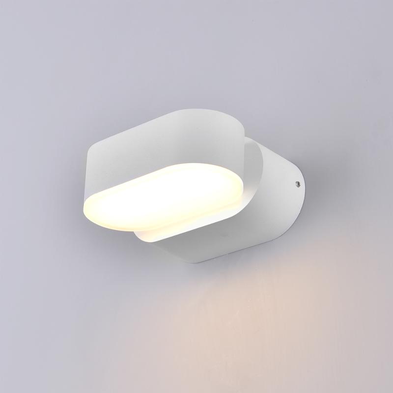 Applique Murale LED 6W IP54 Orientable Ovale Blanc