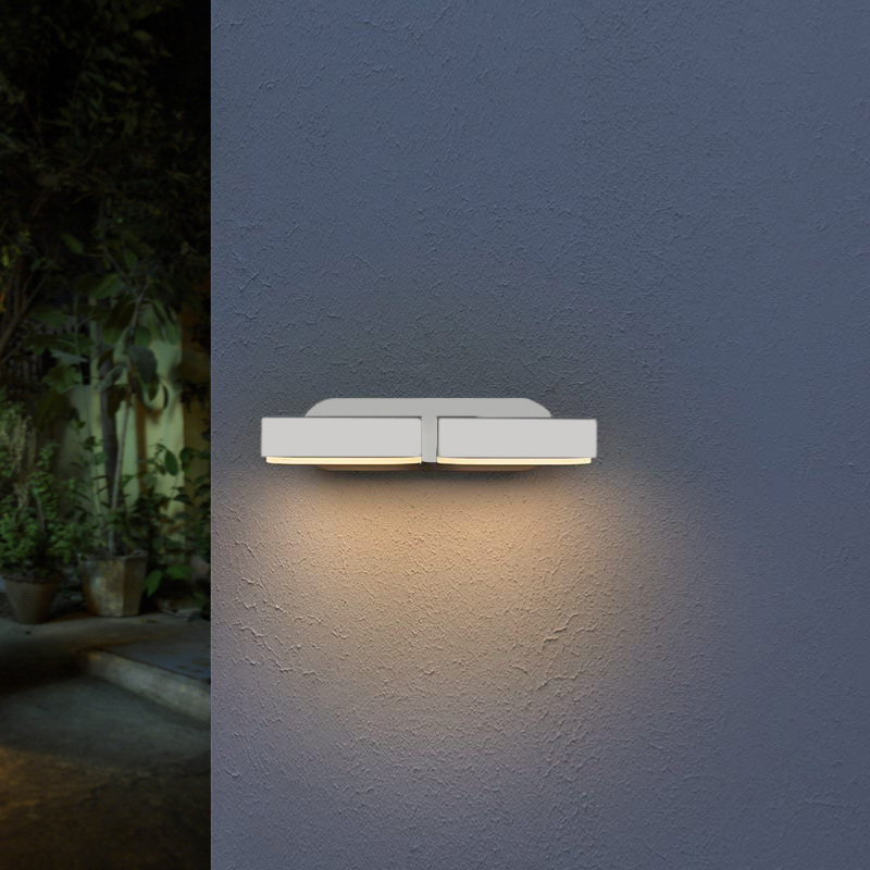 Applique Murale LED 2x6W IP54 Orientable Blanc