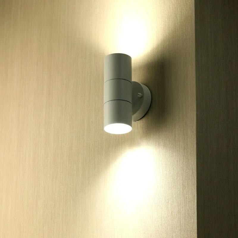 Applique Murale LED Blanc IP44 Double Faisceau GU10