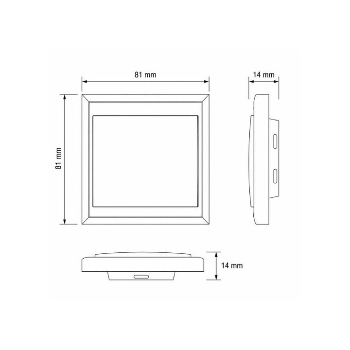 Interrupteur Mural Va-et-Vient Clasique Encastré 10A - Noir