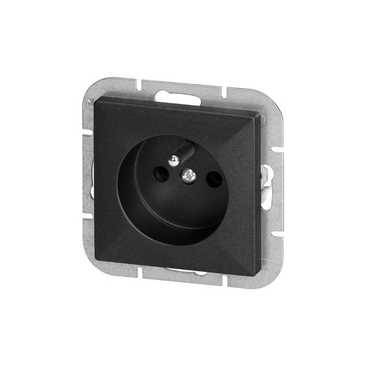 Prise Encastrée 2P+T 16A 250V - Noir