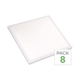 Set van 8 - LED-paneel 28W 60x60 WIT dimbaar 150lm/W met bewegingssensor + afstandsbediening