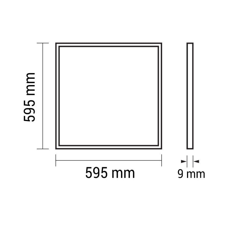 Lot de 4 Panneaux LED 60x60 Slim 45W CIEL (motif complet)