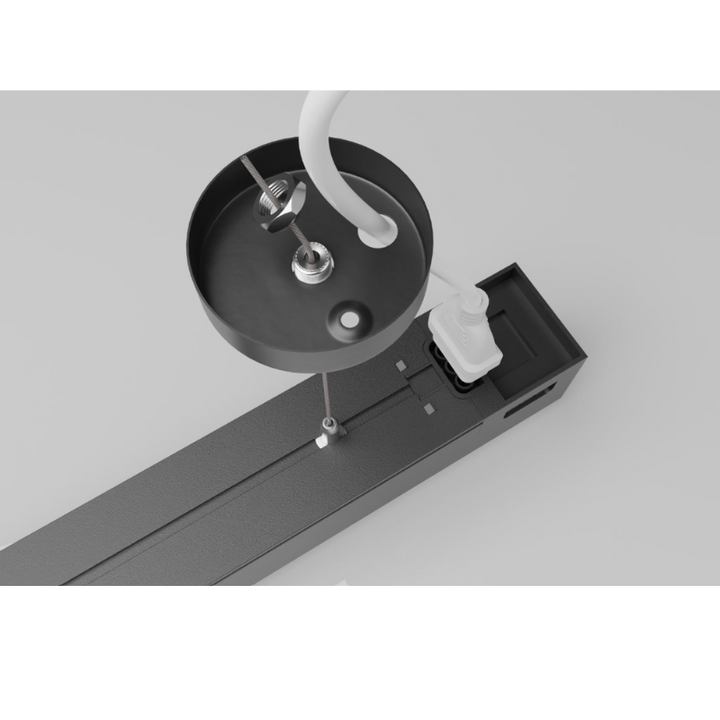 Suspension Linéaire 50W 120cm Noire CCT Interconnectable - 3000K/4000K/6000K