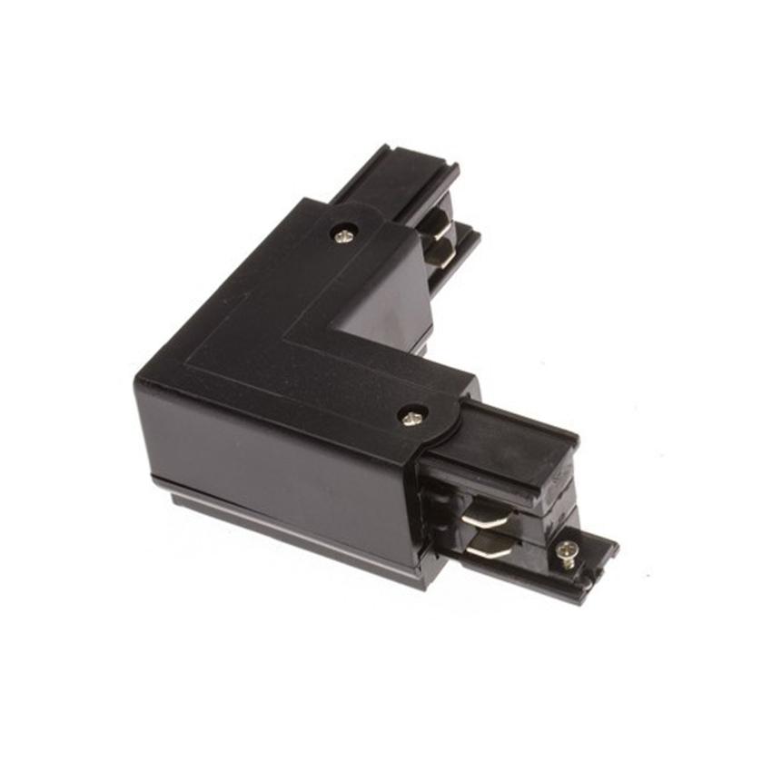 Connecteur Angulaire 90° Rail Triphasé Noir