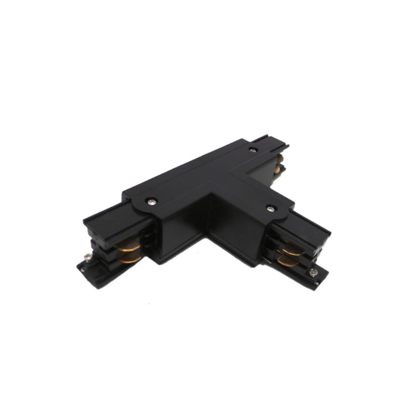 Connecteur T Rail Triphasé Noir