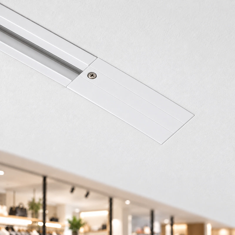 Connecteur d'Alimentation pour Rail Encastrable Monophasé Blanc