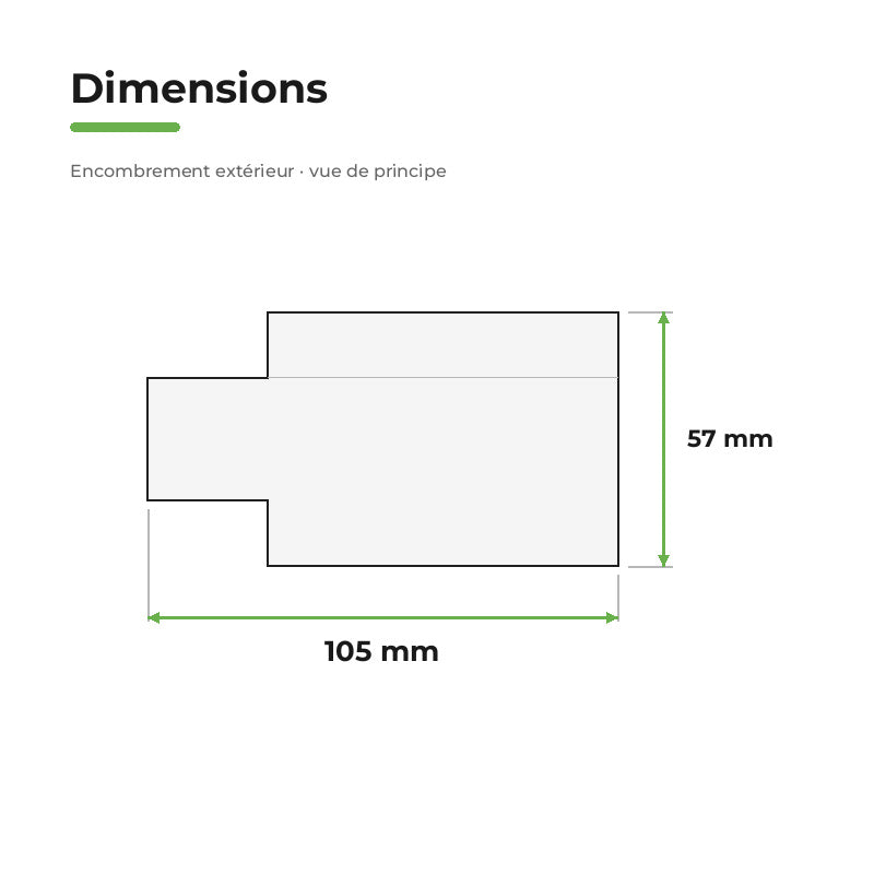 Connecteur d'Alimentation pour Rail Encastrable Monophasé Blanc