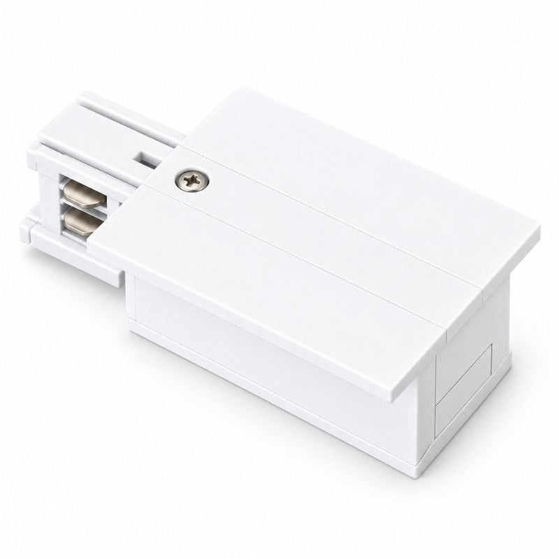 Connecteur d'Alimentation pour Rail Encastrable Triphasé Blanc