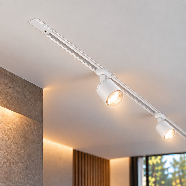 Connecteur d'Alimentation pour Rail Encastrable Triphasé Blanc