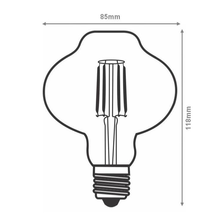 Kit Suspension Luminaire Bronze avec Ampoule E27 LED Filament 8W