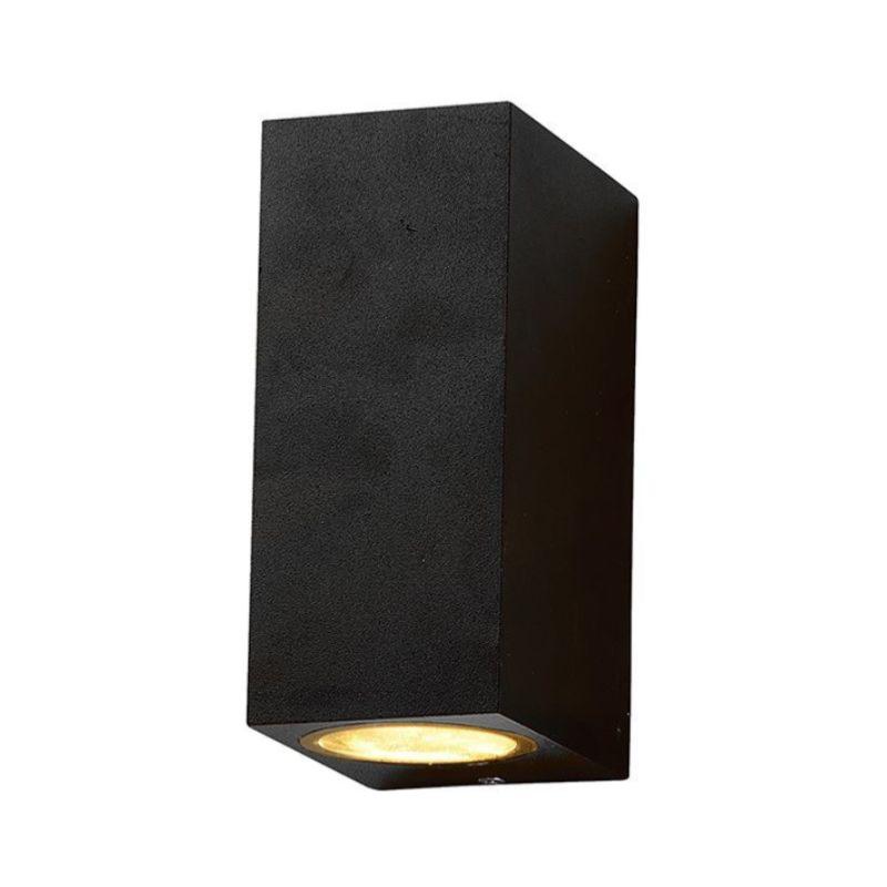 Applique Murale LED Carrée IP44 Double Faisceau GU10 Noir