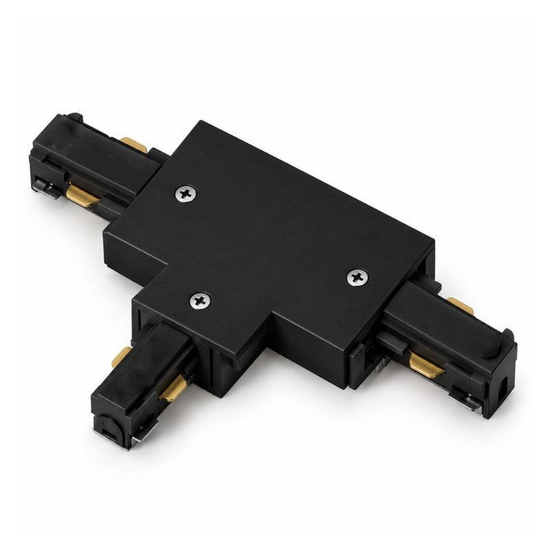 Connecteur T Rail Encastrable Monophasé Noir