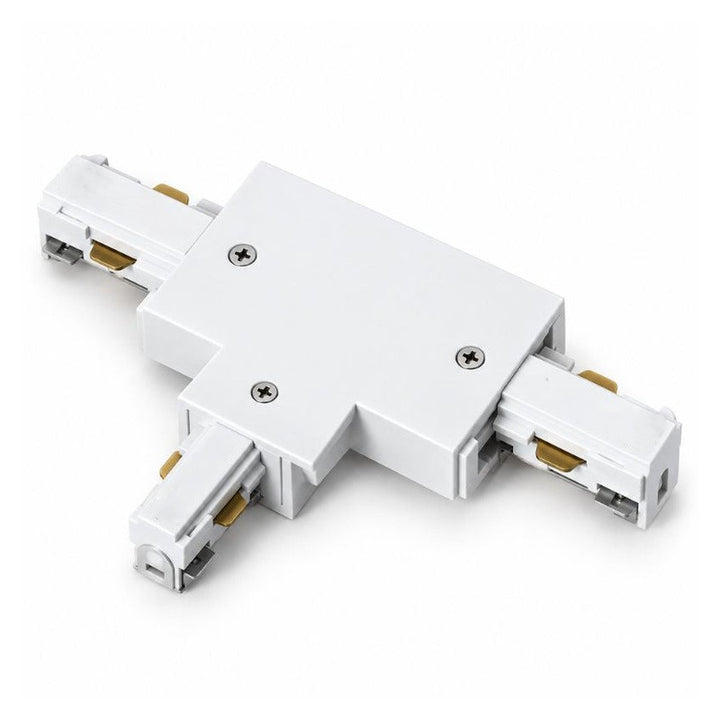 Connecteur T Rail Encastrable Monophasé Blanc