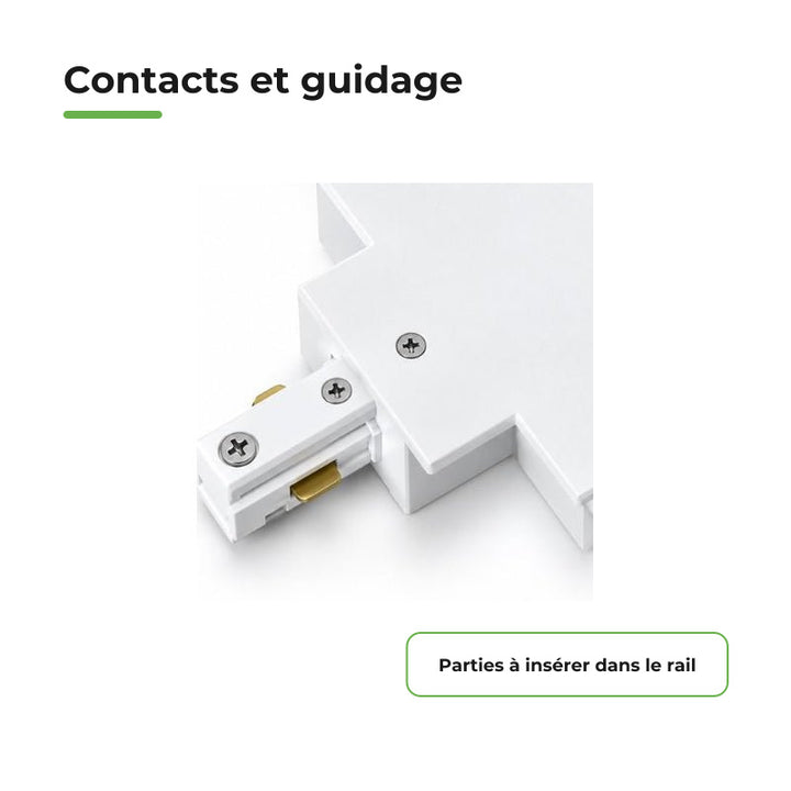 Connecteur X Rail Encastrable Monophasé Blanc