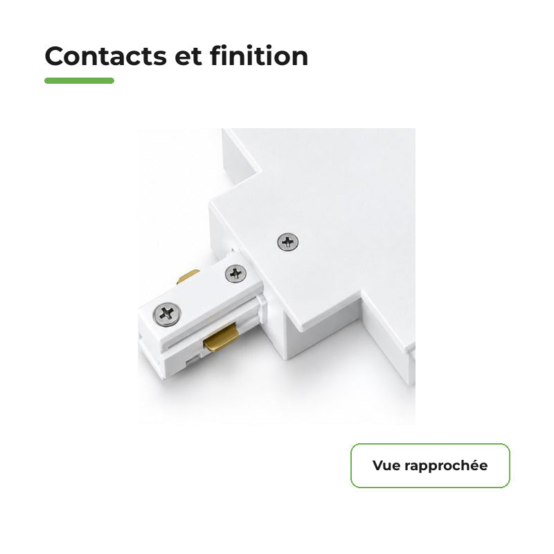 Connecteur X Rail Encastrable Monophasé Blanc