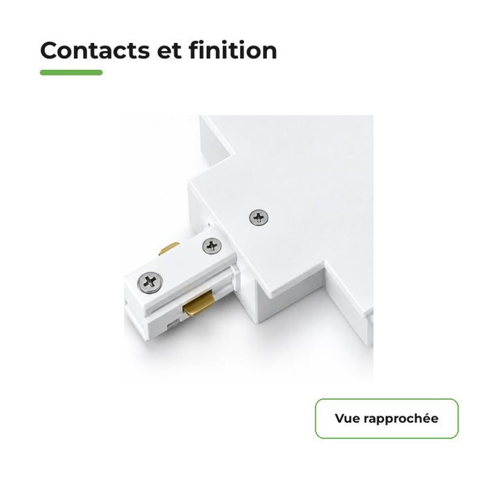 Connecteur X Rail Encastrable Monophasé Blanc