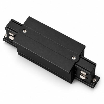 Connecteur Droit Rail Encastrable Triphasé Noir
