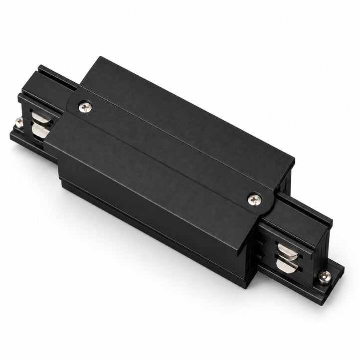 Connecteur Droit Rail Encastrable Triphasé Noir