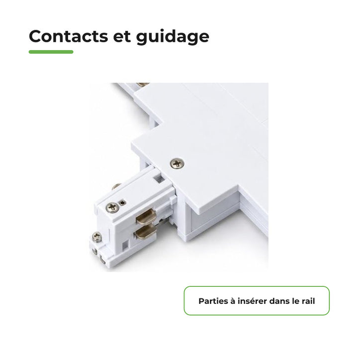 Connecteur X Rail Encastrable Triphasé Blanc