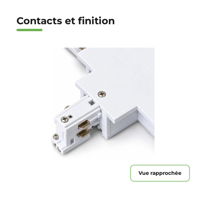 Connecteur X Rail Encastrable Triphasé Blanc