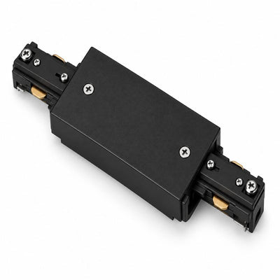 Connecteur Droit Rail Encastrable Monophasé Noir
