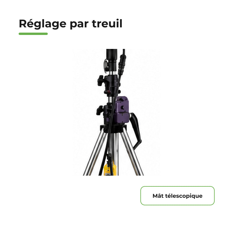 Ballon Lumineux LED 800W 100000 lm sur Mât Télescopique 4,30m