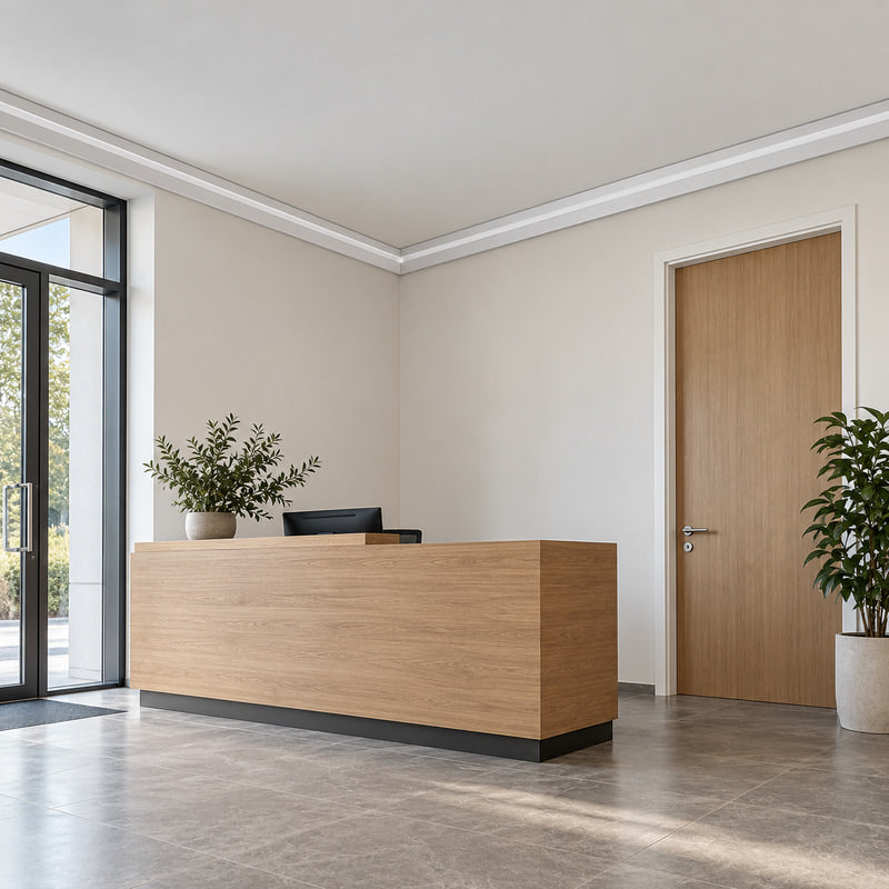 Profilé Aluminium 2M pour Plafond Corniche Blanc - Couvercle Blanc