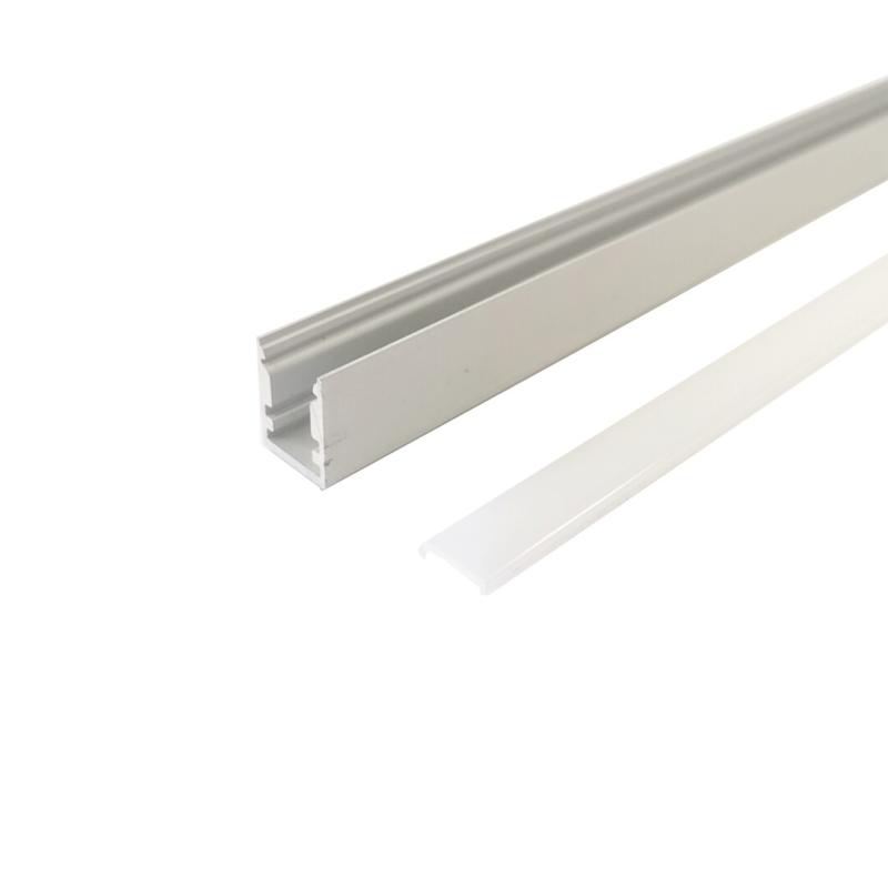 Profilé Aluminium Encastrable 1m pour Ruban LED Cache Blanc Opaque