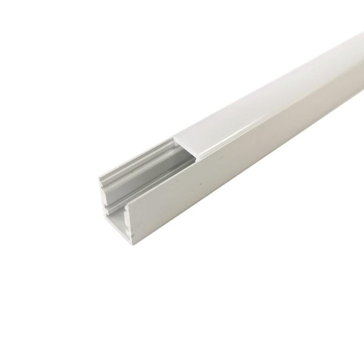 Profilé Aluminium Encastrable 1m pour Ruban LED Cache Blanc Opaque