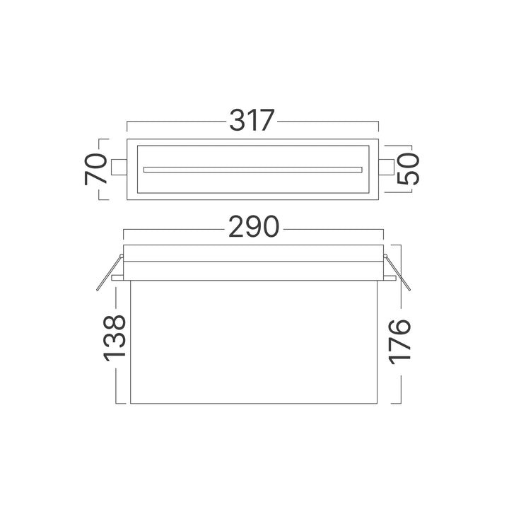 Bloc de Secours LED Encastré Évacuation 2W IP20 Blanc
