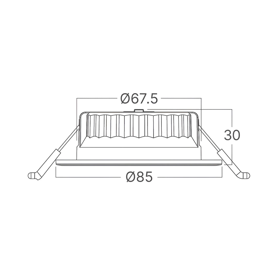 Spot LED Encastrable Rond 6,5W Ø85mm Dimmable CCT Blanc