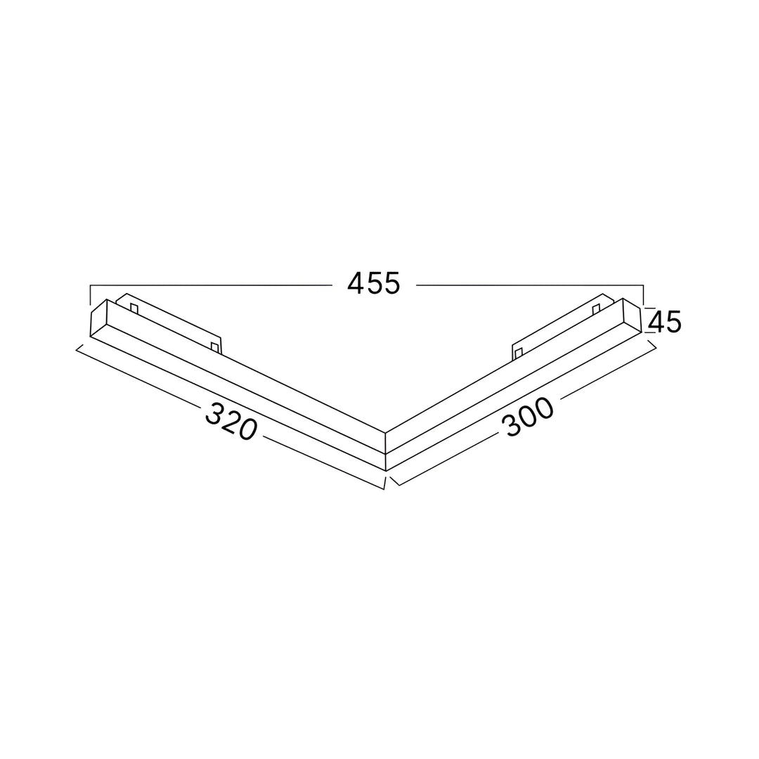 Linéaire LED 30cm 20W CCT pour Rail Magnétique 48V Noir