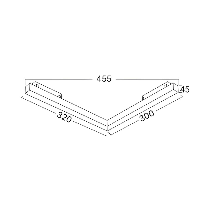 Linéaire LED 30cm 20W CCT pour Rail Magnétique 48V Noir