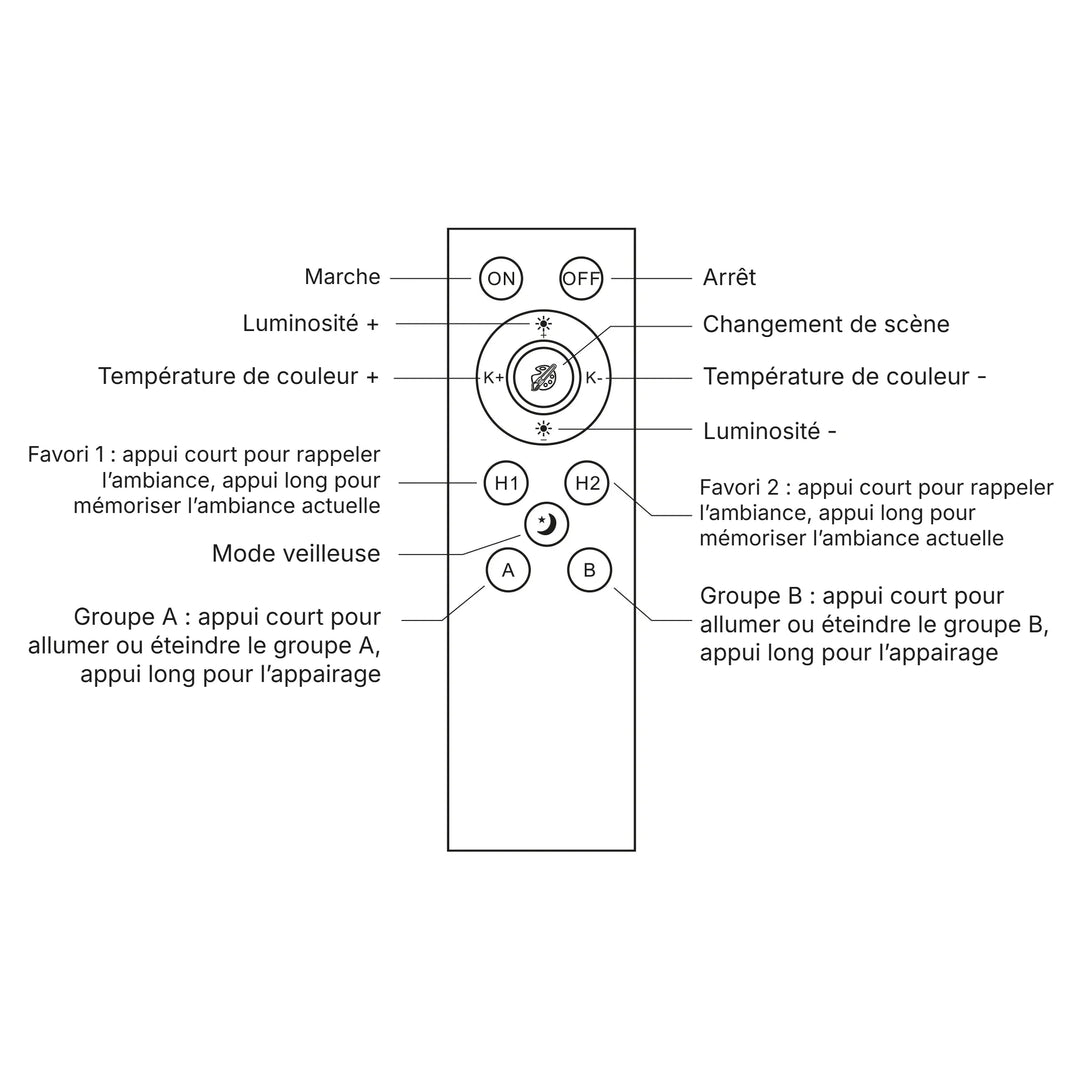 Télécommande Connectée Tuya pour Éclairage Rail Magnétique 48V Noir