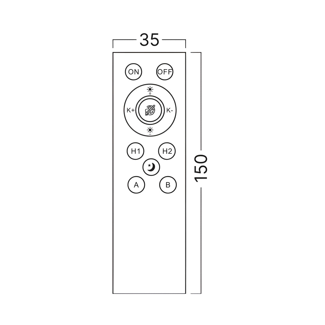 Télécommande Connectée Tuya pour Éclairage Rail Magnétique 48V Noir
