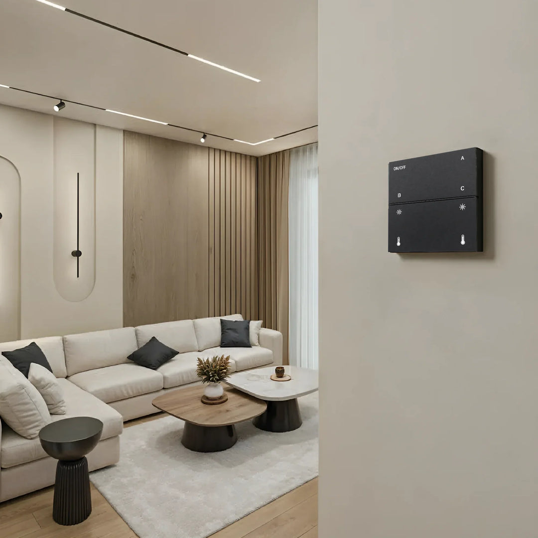 Interrupteur Connecté Tuya pour Rail Magnétique 48V Noir