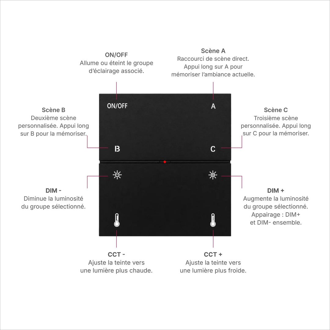 Interrupteur Connecté Tuya pour Rail Magnétique 48V Noir