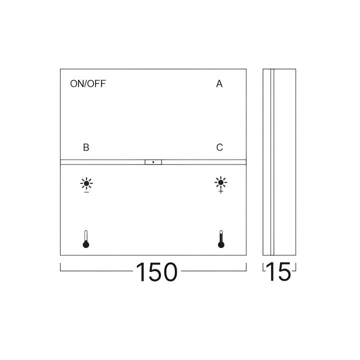 Interrupteur Connecté Tuya pour Rail Magnétique 48V Noir