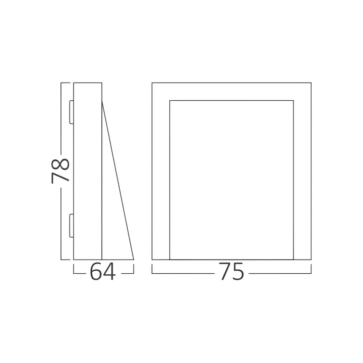 Applique Murale LED 6W IP65 CCT Gris
