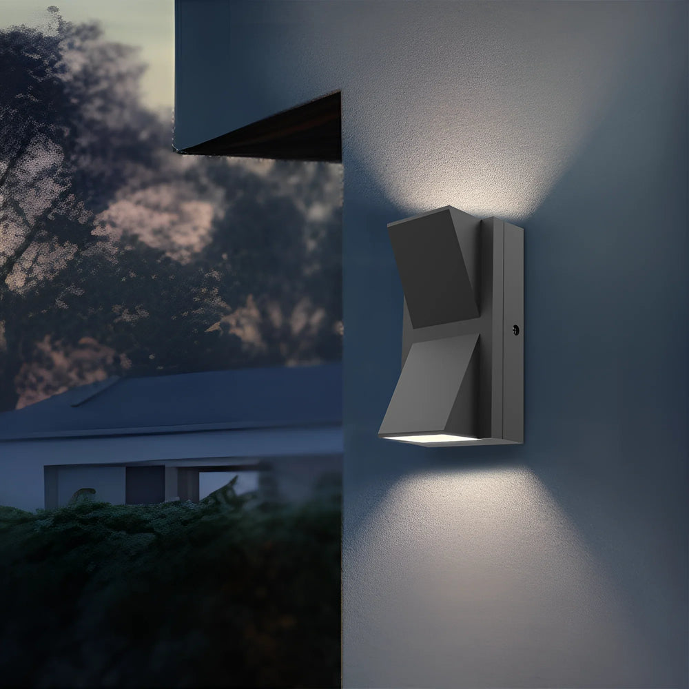 Applique Murale LED Double Faisceau 2x6W IP65 CCT Gris