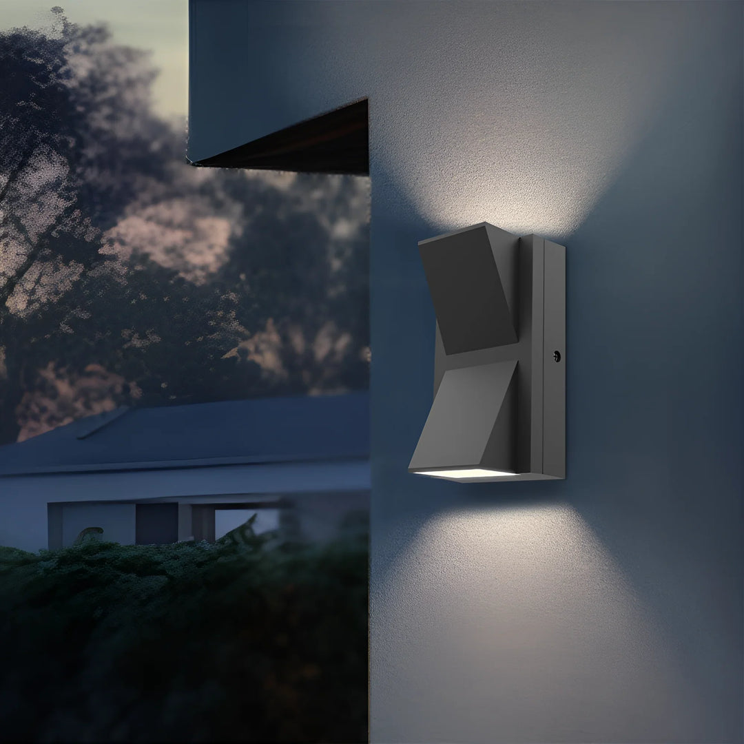 Applique Murale LED Double Faisceau 2x6W IP65 CCT Gris