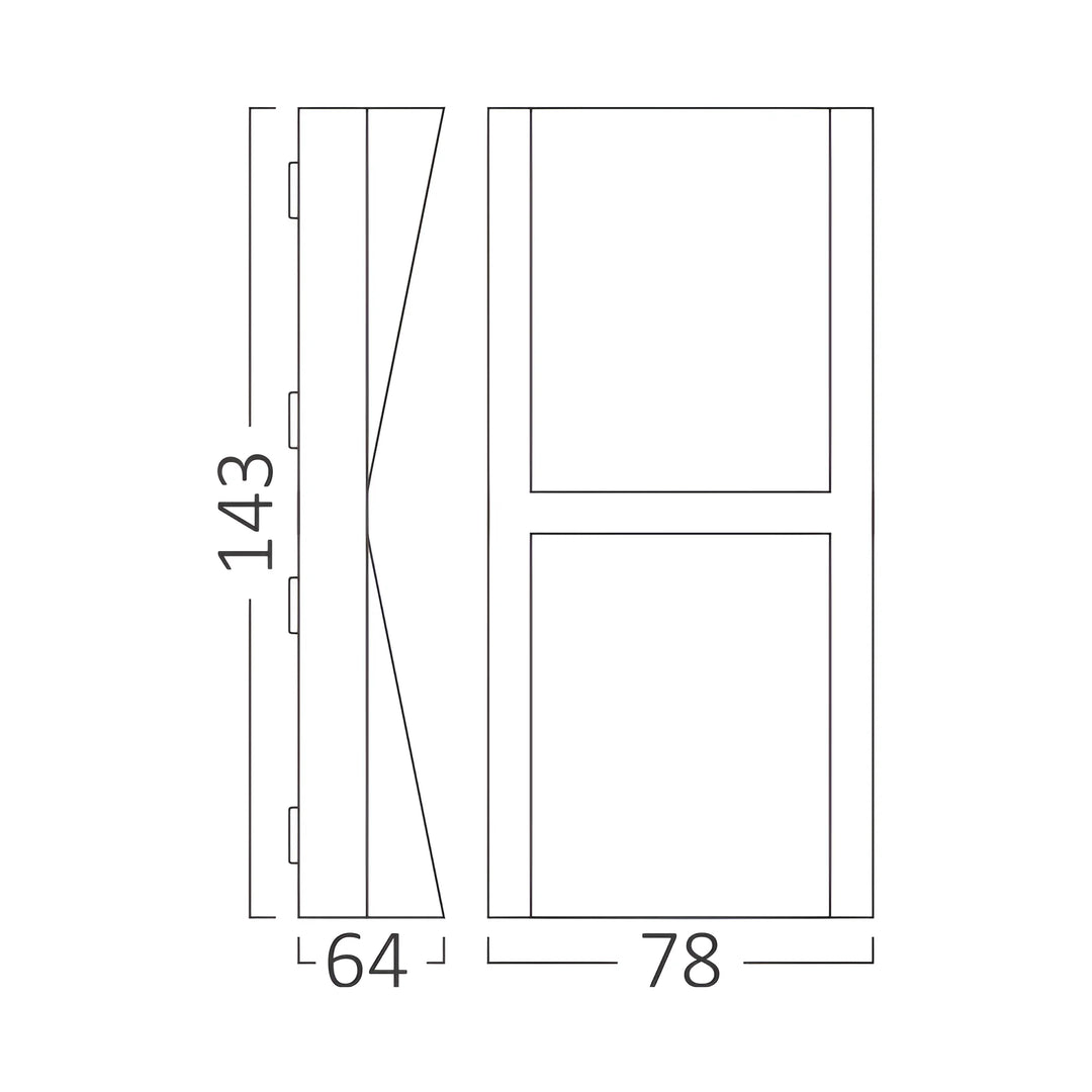 Applique Murale LED Double Faisceau 2x6W IP65 CCT Gris
