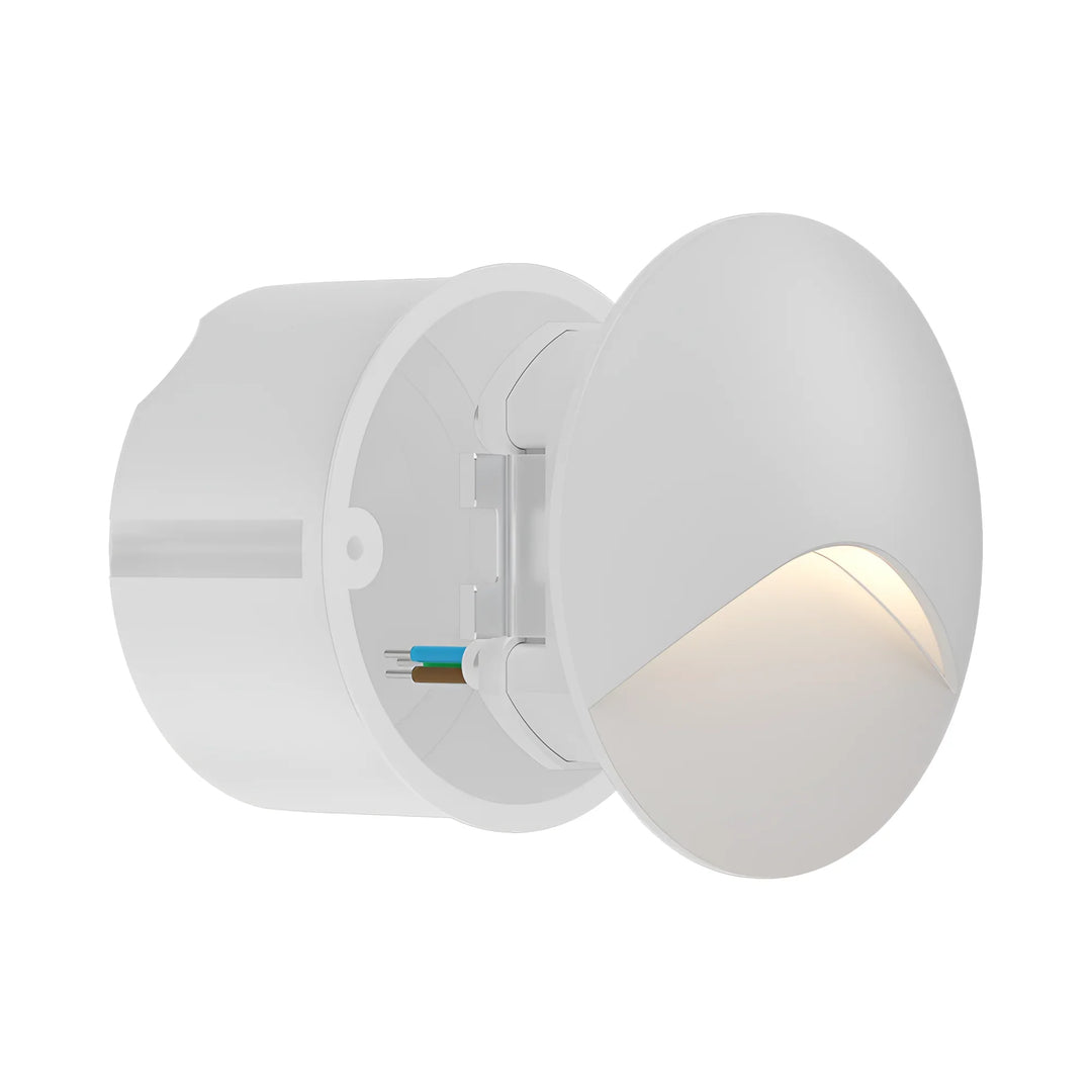 Balise pour Escalier LED Encastrée Ronde 3W IP65 Blanc