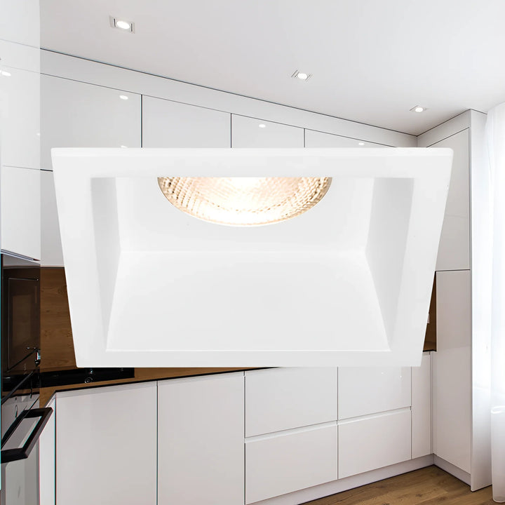 Support Spot Encastrable Carré Blanc