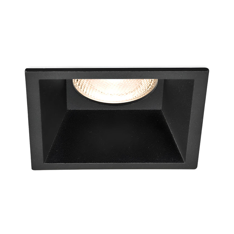 Support Spot Encastrable Carré Noir