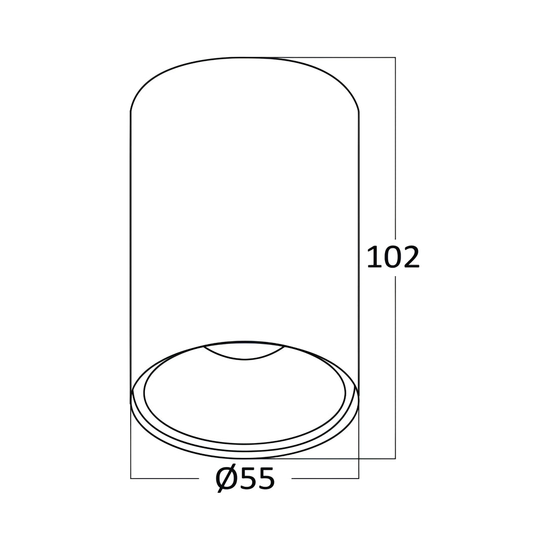 Spot en Saillie Rond Or pour Ampoule GU10