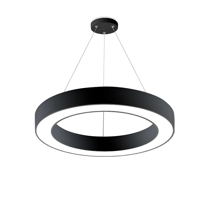 Suspension LED Ronde 45W Noir avec Télécommande