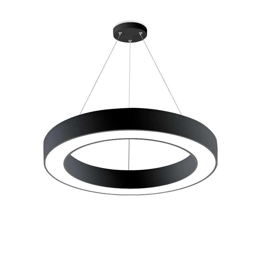 Suspension LED Ronde 45W Noir avec Télécommande