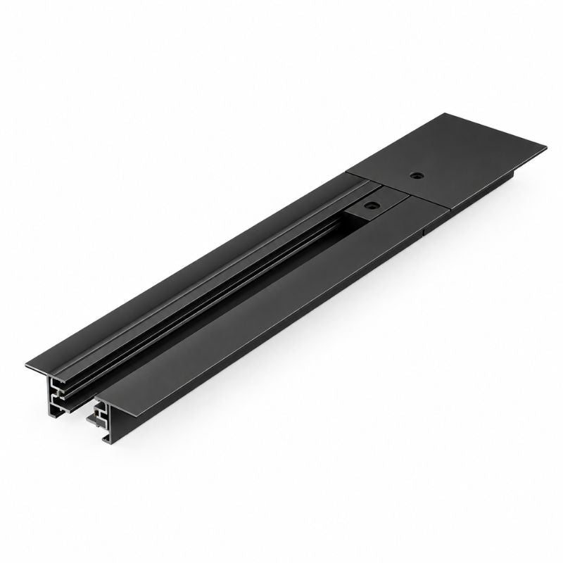 Rail Encastrable Monophasé Plat 1m Noir